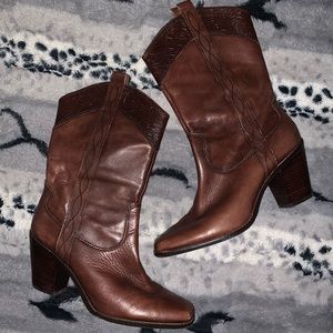 ANTONIO MELANI Leather Heeled Boots — 7